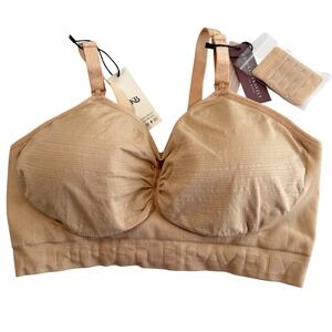 Kindred Bravely Sublime Hands-Free Pumping and Nursing Bra Beige Size XL Busty